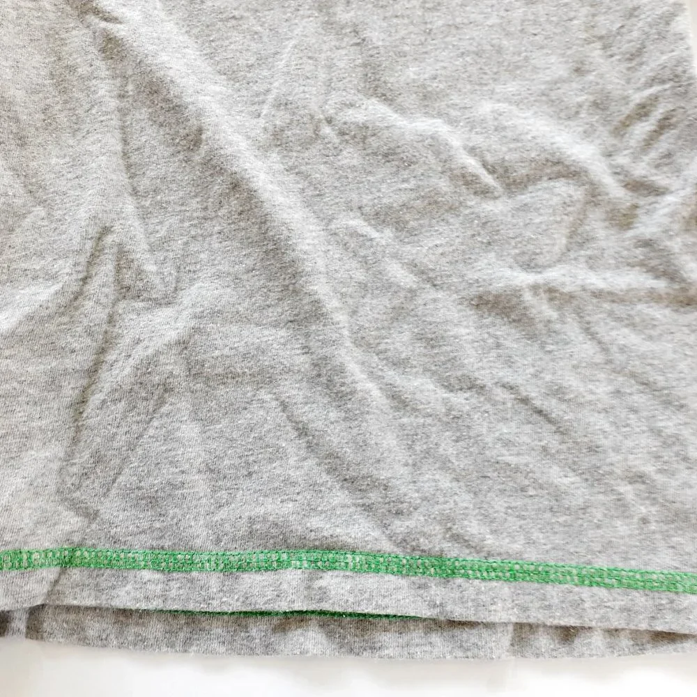 Old Navy Boys T-Shirt Gray Green Ringer Number 5 Short Sleeve 4T